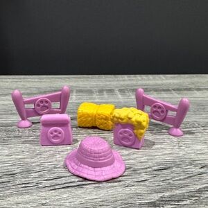 Littlest Pet Shop | Accessories & Replacement Parts - Bundle of 6 Toy Pieces